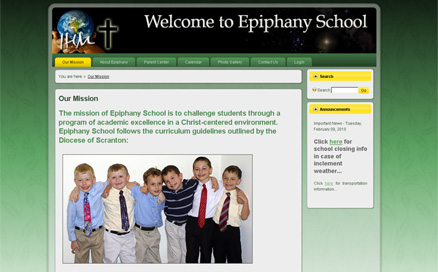 Epiphany School website