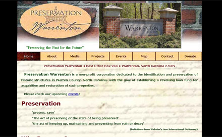 Preservation Warrenton website