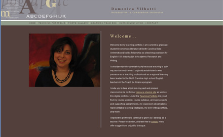 Online teaching portfolio